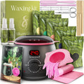 All-in-One Hard Wax Warmer Hair Removal Kit, 39-Piece Set, Jet Black