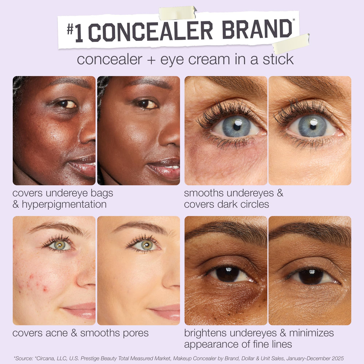 Tarte Shape Tape Blur Concealer Stick, Full-Coverage Waterproof Makeup