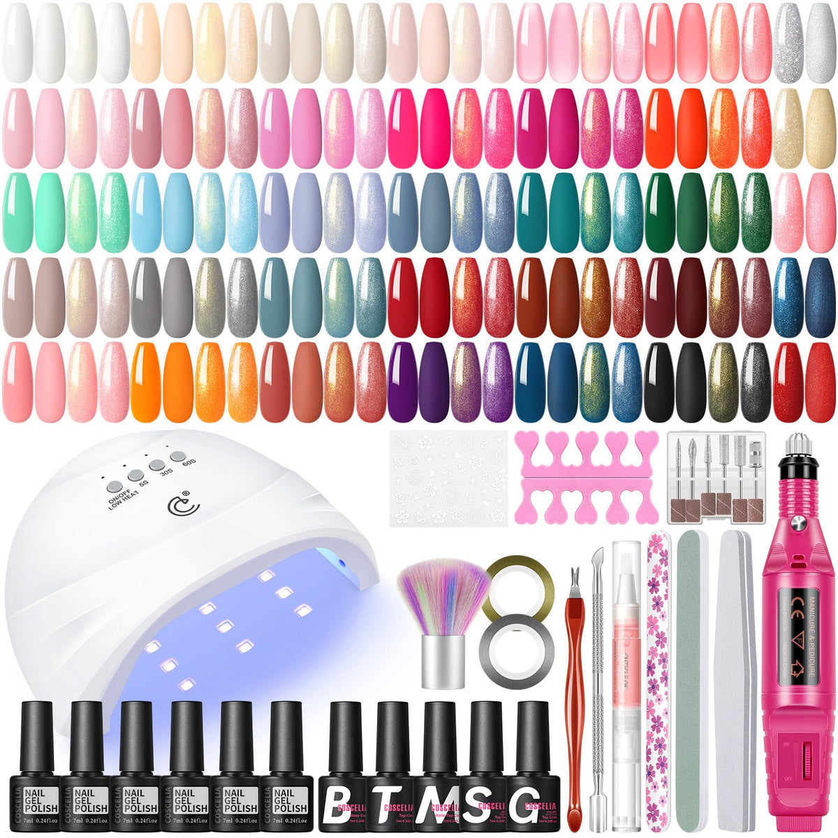 COSCELIA Gel Nail Polish Kit Multi-Color Manicure Set
