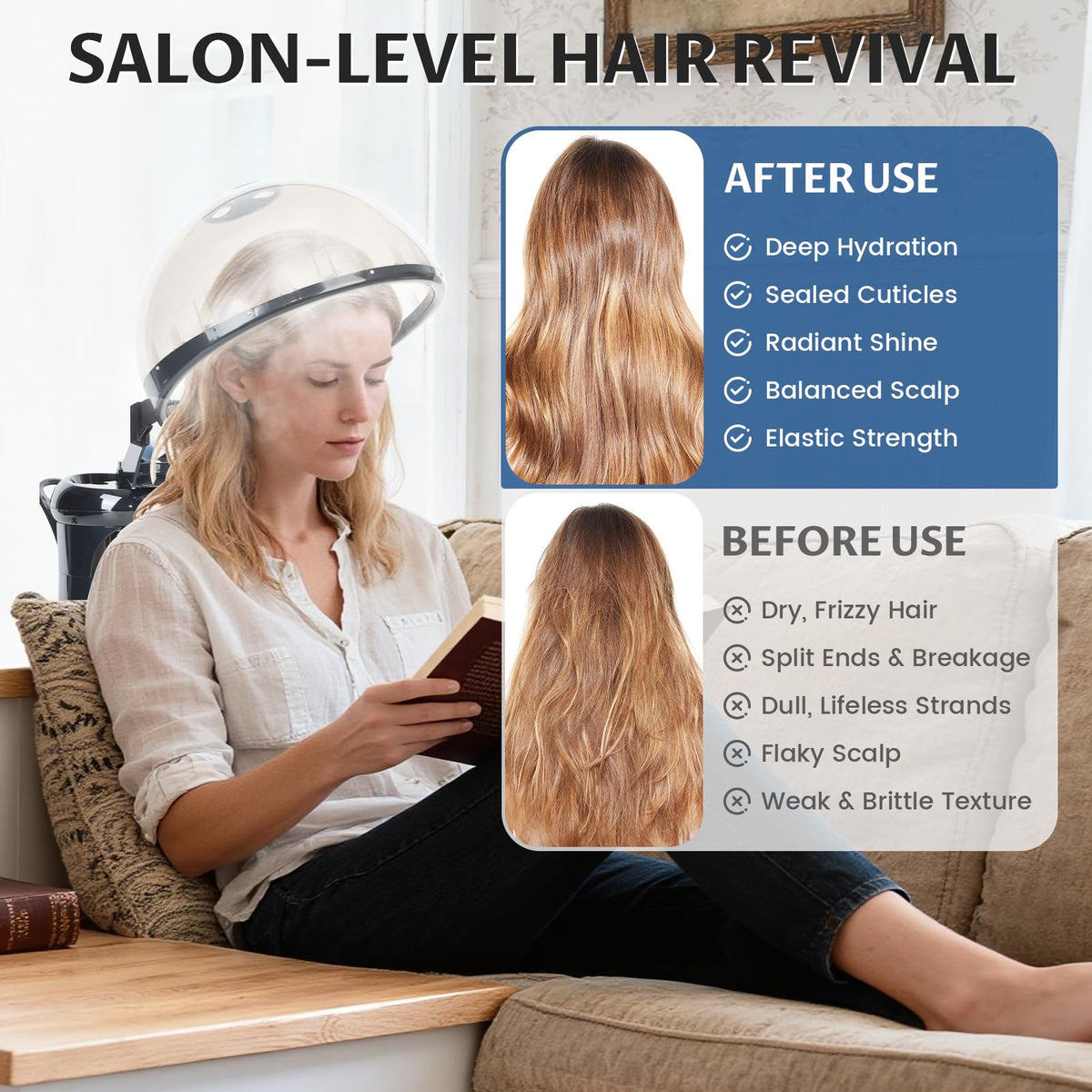2-in-1 Hair and Facial Steamer with Nano Ionic Mist
