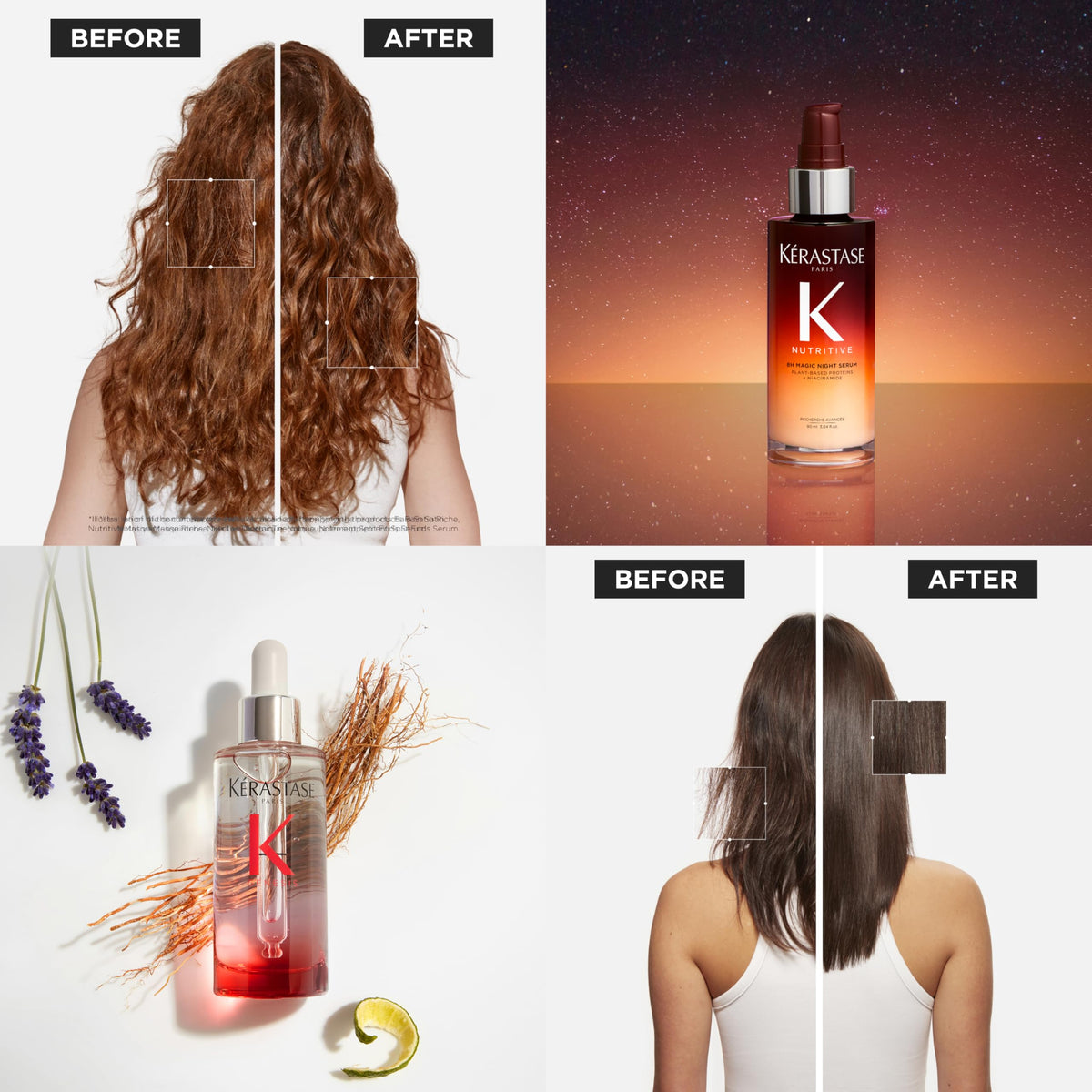 Kérastase Night Hair Serum Set with Genesis and Nutritive 8H Serums