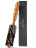 ZilberHaar Hair and Beard Round Brush with Stiff Boar Bristles