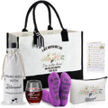 6-Piece Retirement Gift Set for Women with Tote, Wine Glass and Greeting Card
