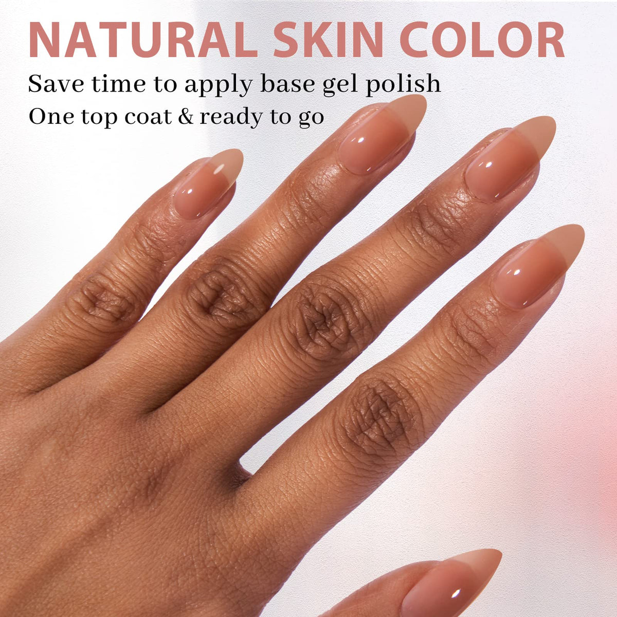 BTArtbox Medium Almond Soft Gel Nail Tips Kit, Brown Press-On Nails