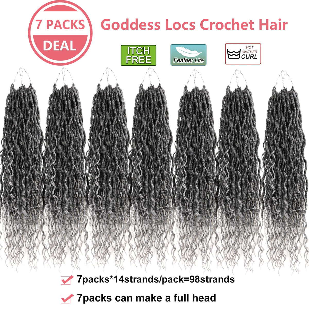 Ahrencan Goddess Faux Locs Crochet Hair