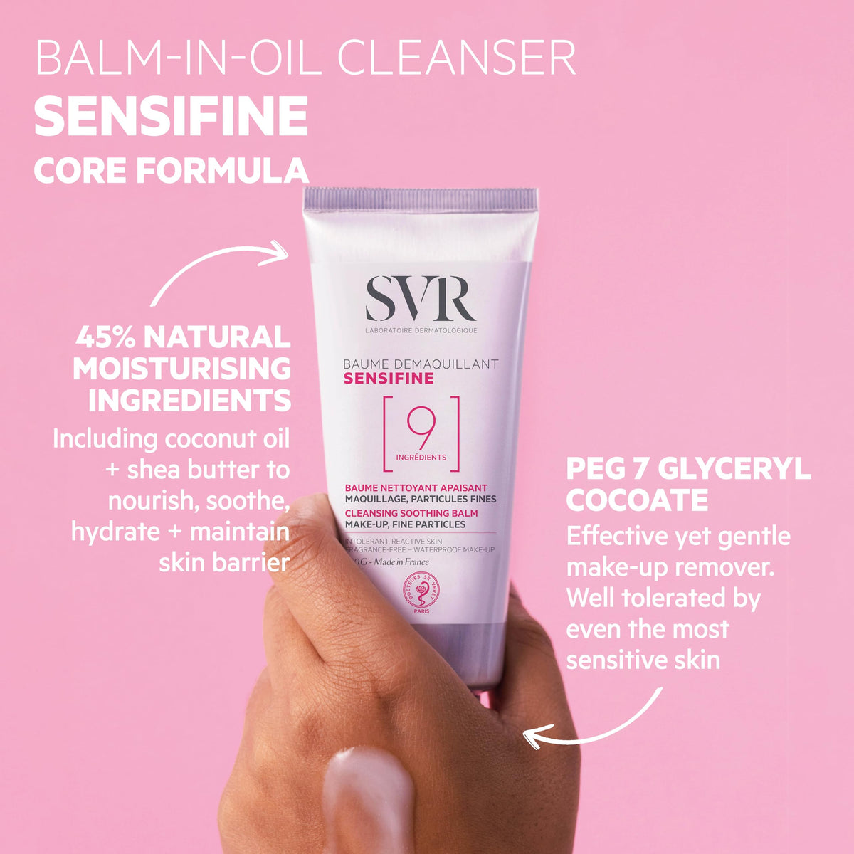 SVR Sensifine Cleansing Balm for Dry, Sensitive Skin, 3.5 fl oz