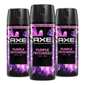 AXE Purple Patchouli Deodorant Body Spray 3 Count, 72-Hour Freshness, 2.9 oz