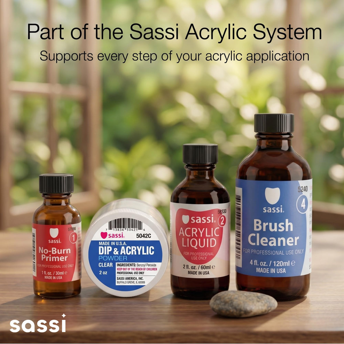 Sassi Classic Acrylic Powder for Professional Nail Applications