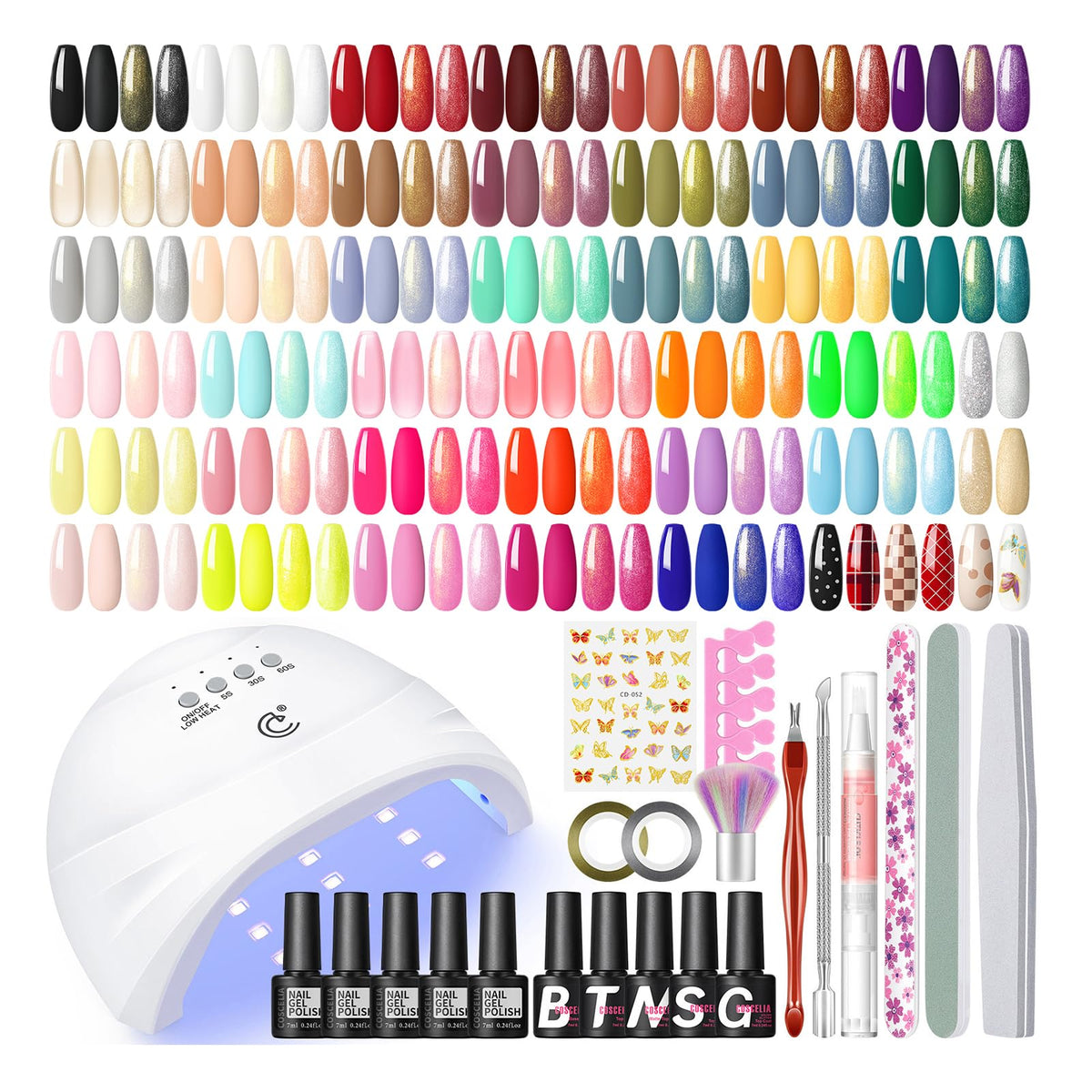 COSCELIA Gel Nail Polish Kit Multi-Color Manicure Set