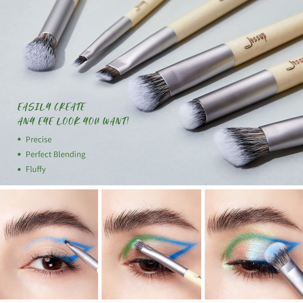 Jessup Synthetic Makeup Brush Set