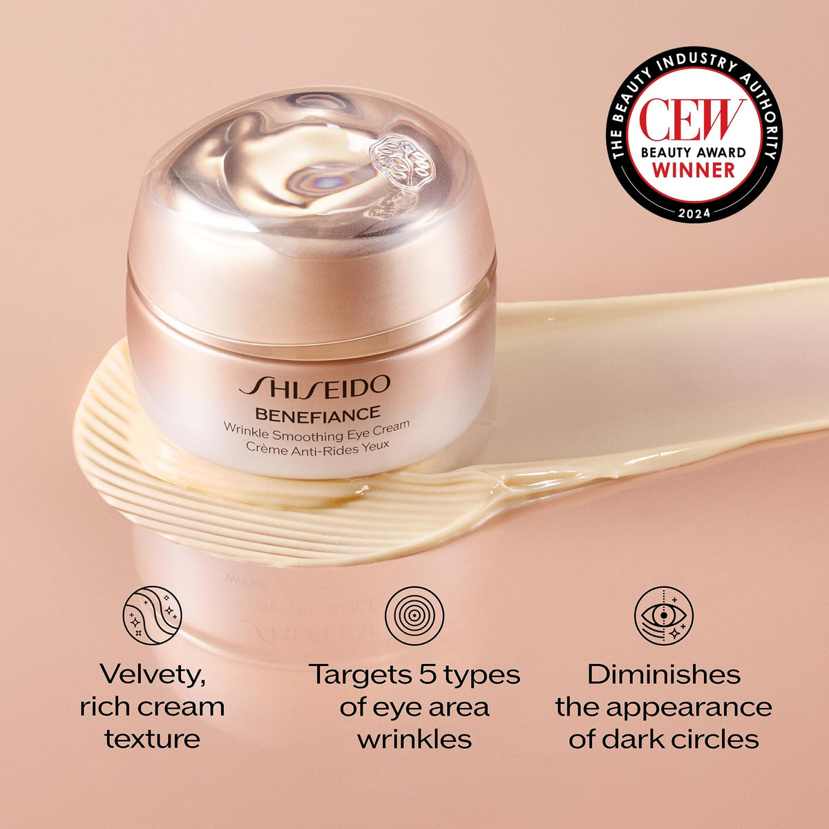 Shiseido Benefiance Wrinkle Smoothing Eye Cream, 15 mL
