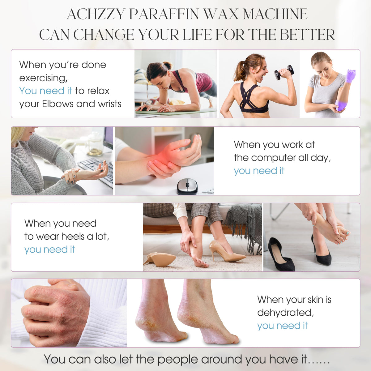 Achzzy Paraffin Wax Machine, 4000ml Wax Bath Warmer, Charcoal Gray