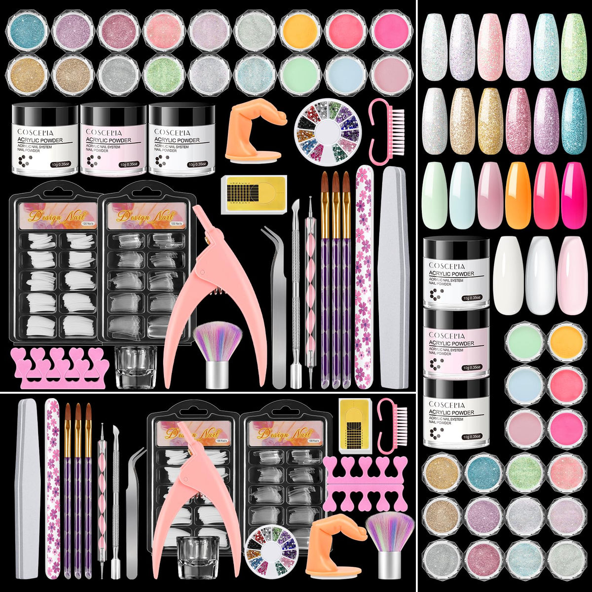 COSCELIA Acrylic Nail Kit with Acrylic Powder