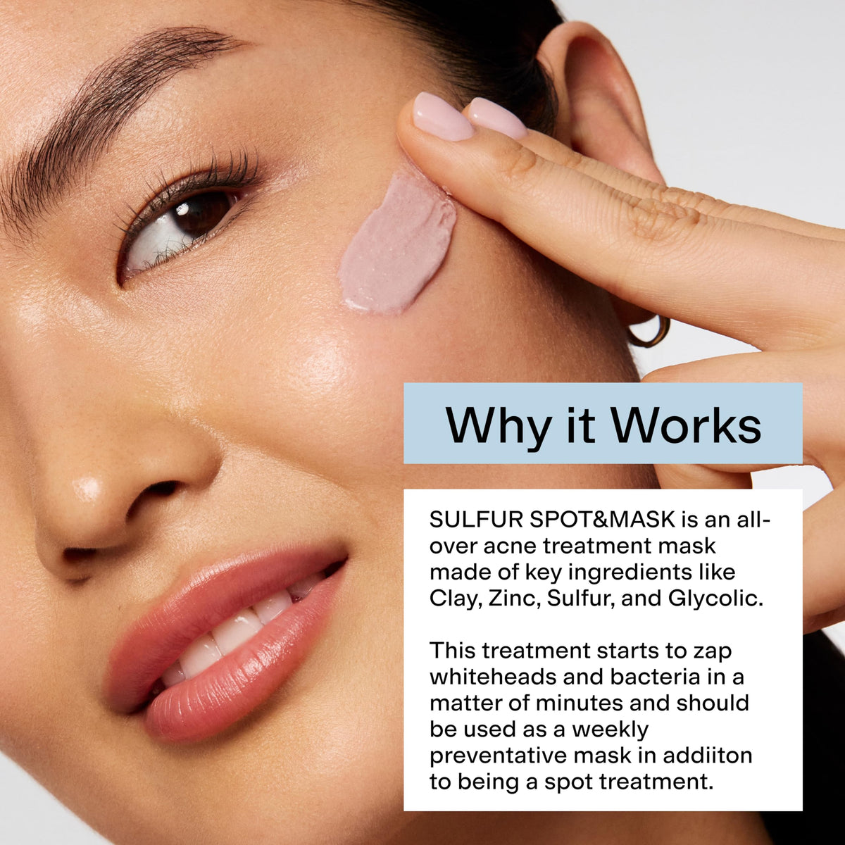 CLEARSTEM Sulfur Spot & Mask Facial Clay Mask for Acne-Prone Skin