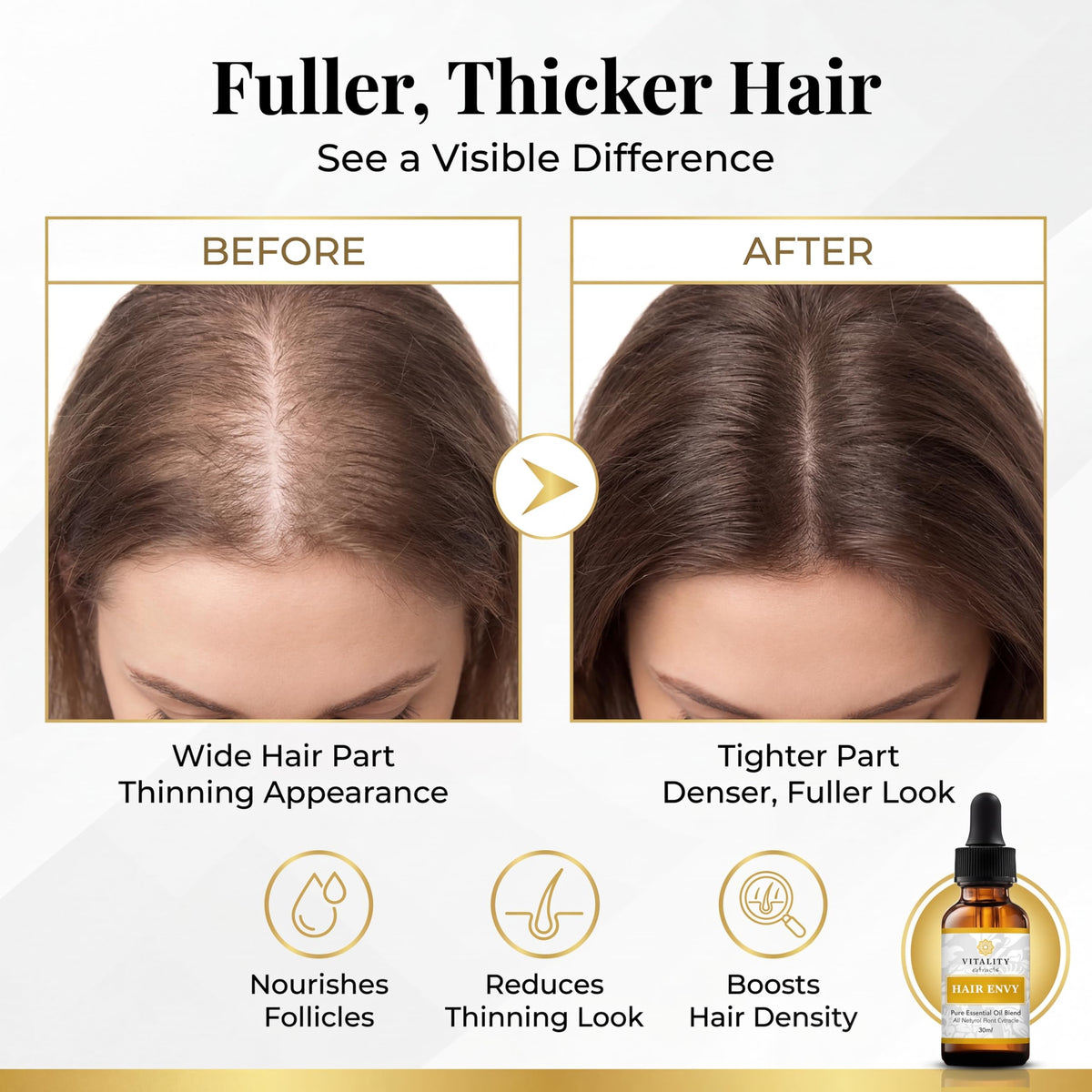 Vitality Extracts Hair Envy Natural Hair Growth Serum with Plant Oils