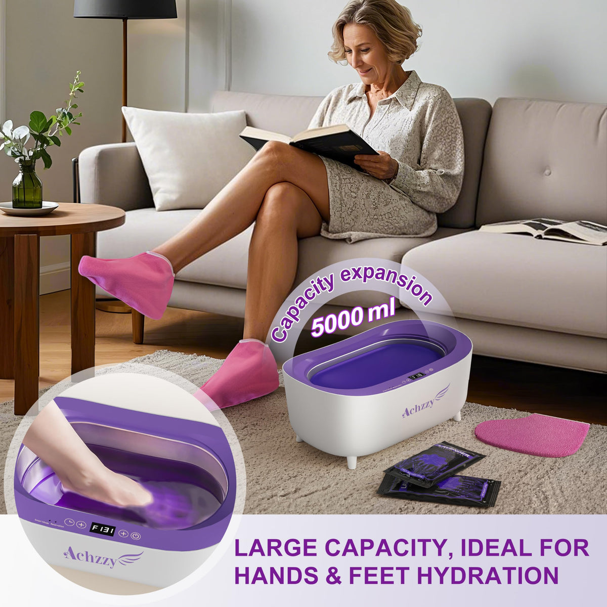 Achzzy 5000ml Paraffin Wax Warmer for Hands and Feet