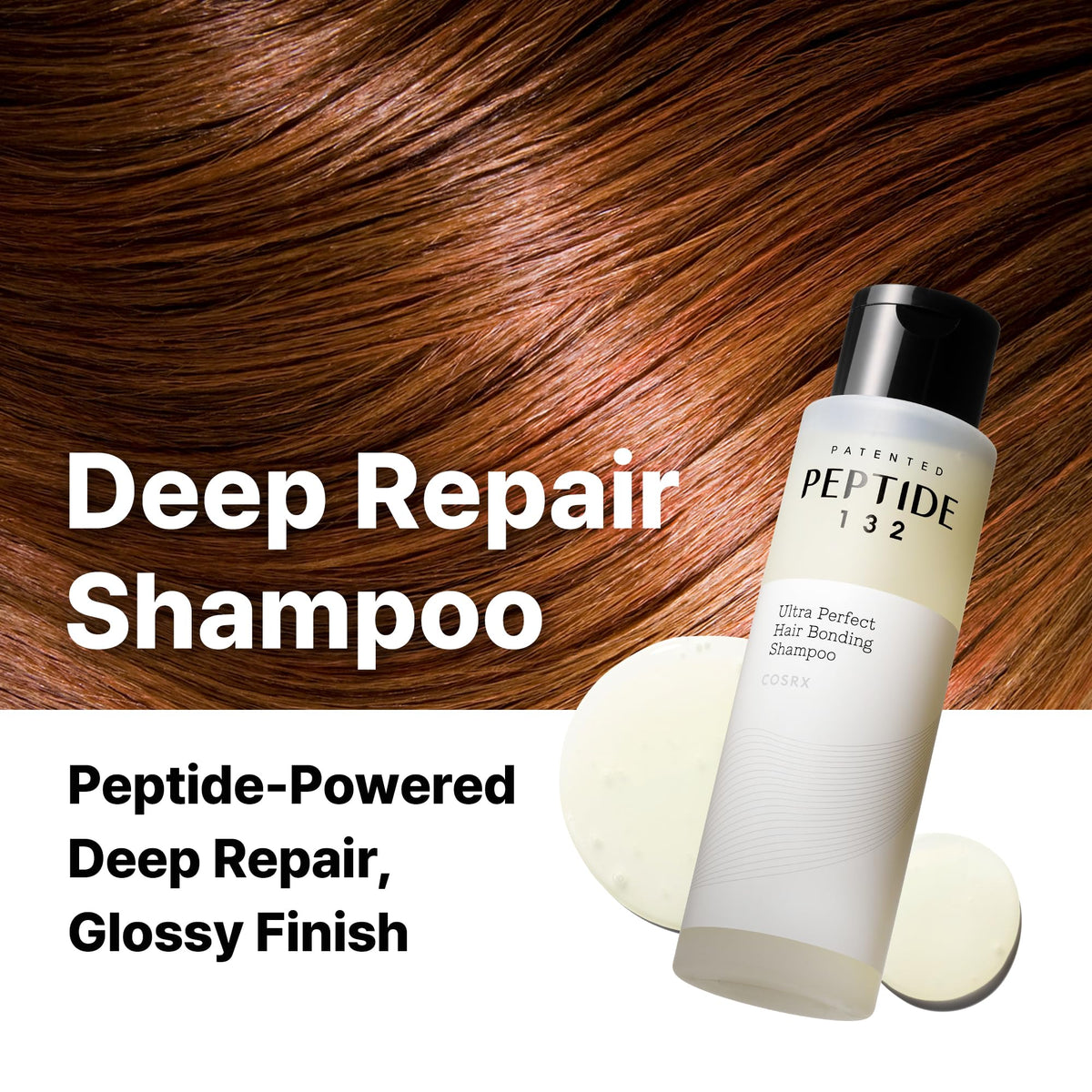COSRX PEPTIDE-132 Hair Bonding Shampoo for Damaged Hair and Scalp Care