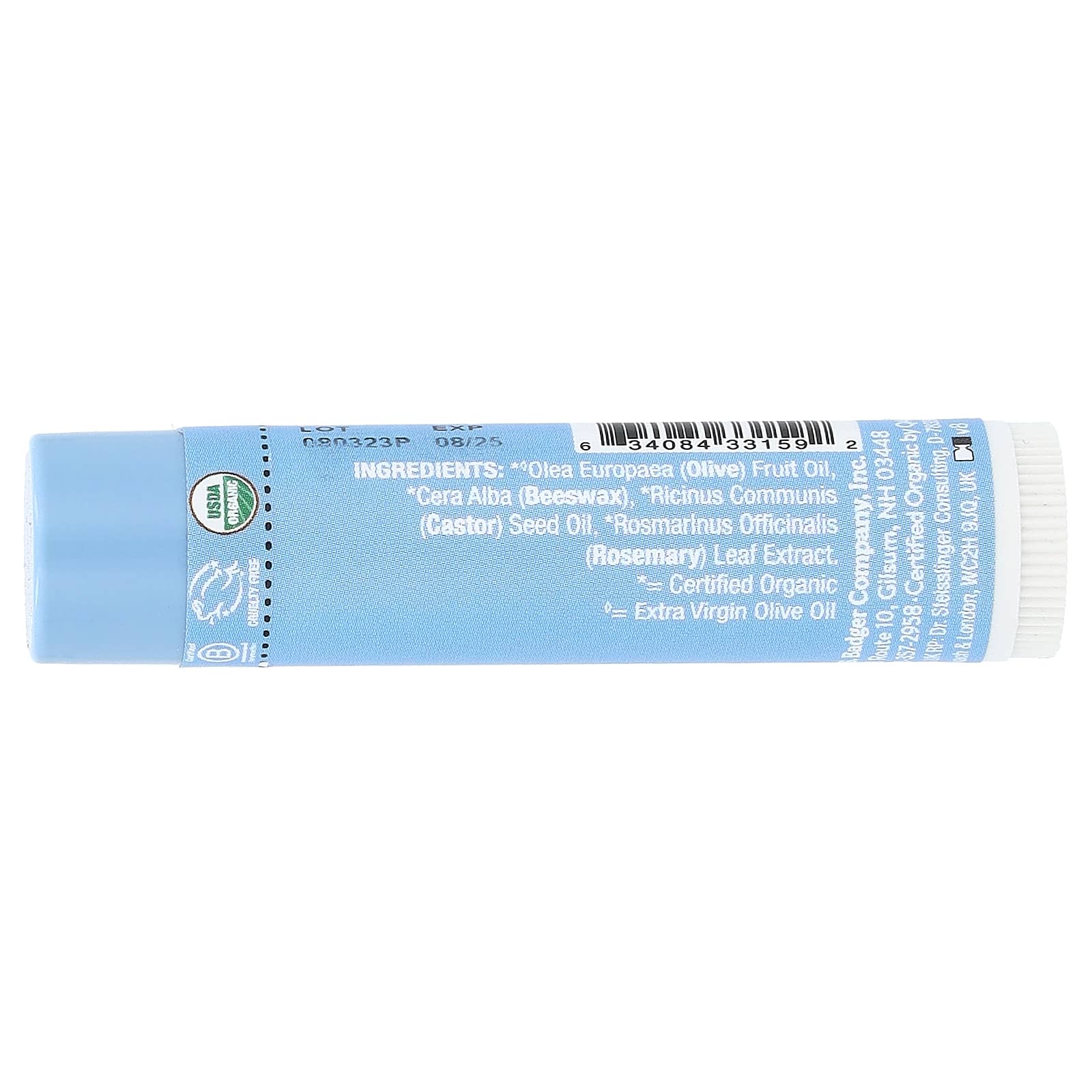 Badger, Lip Balm, Unscented, 0.15 oz (4.2 g)