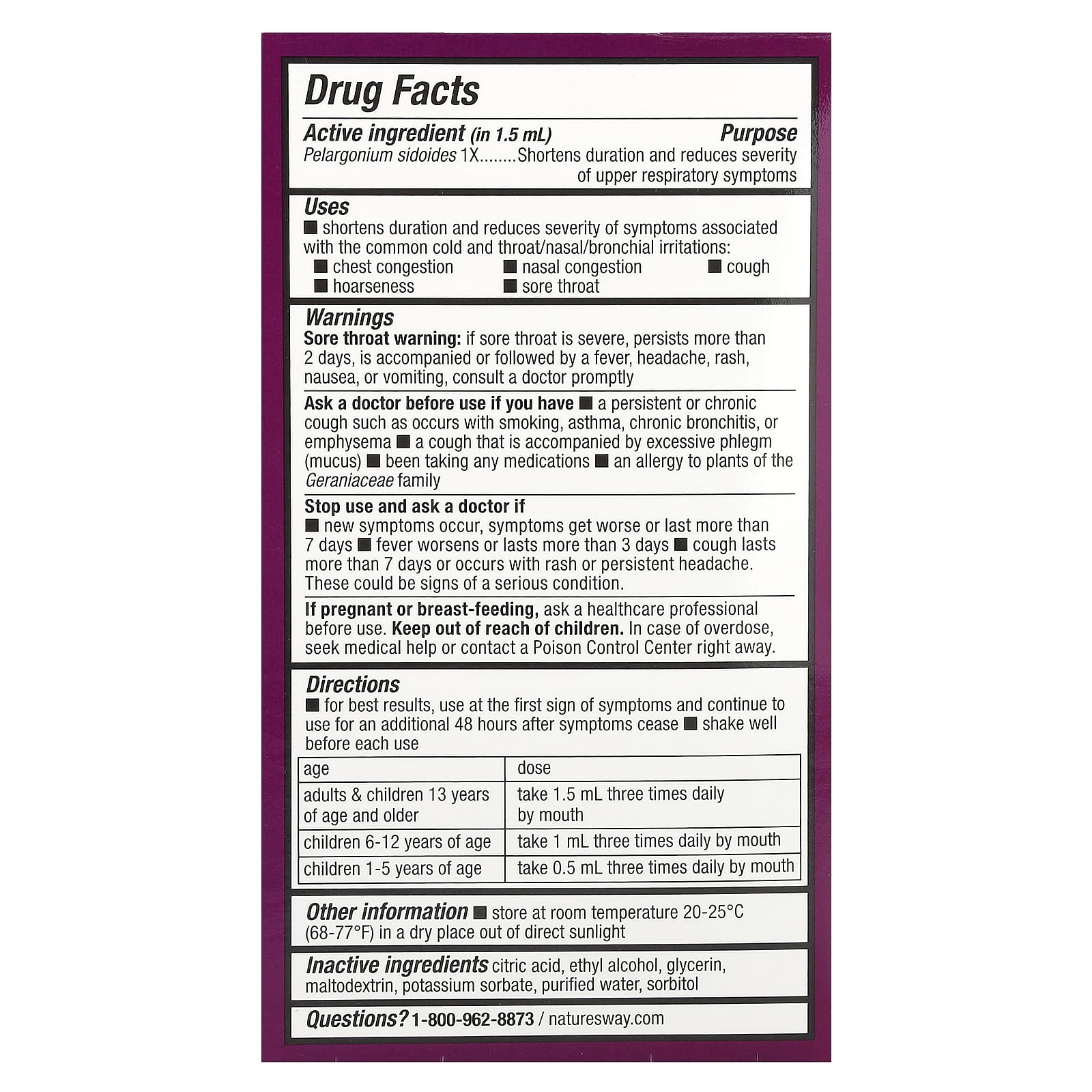 Nature's Way, Umcka®, Cold Relief Drops, Ages 1+, 1 fl oz (30 ml)