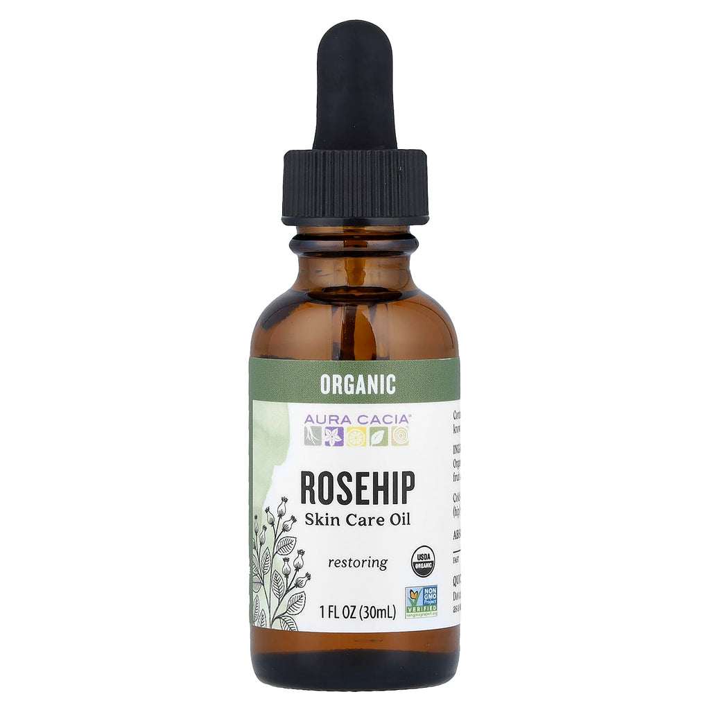 Aura Cacia, Skin Care Oil, Organic Rosehip, 1 fl oz (30 ml)