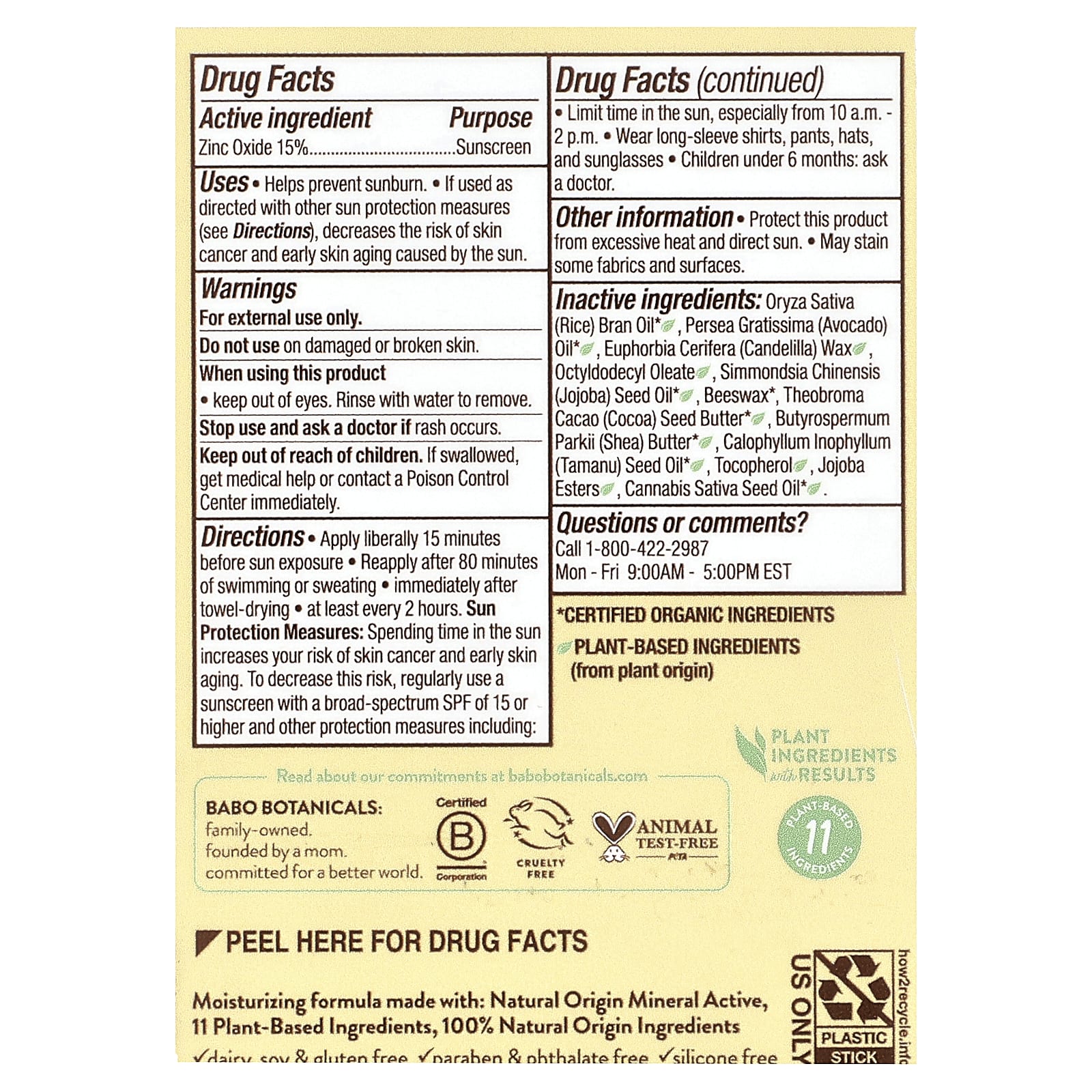 Babo Botanicals, Sheer Zinc Mineral Sunscreen Stick, Sensitive Skin, SPF 30, Fragrance Free, 0.6 oz (17 g)