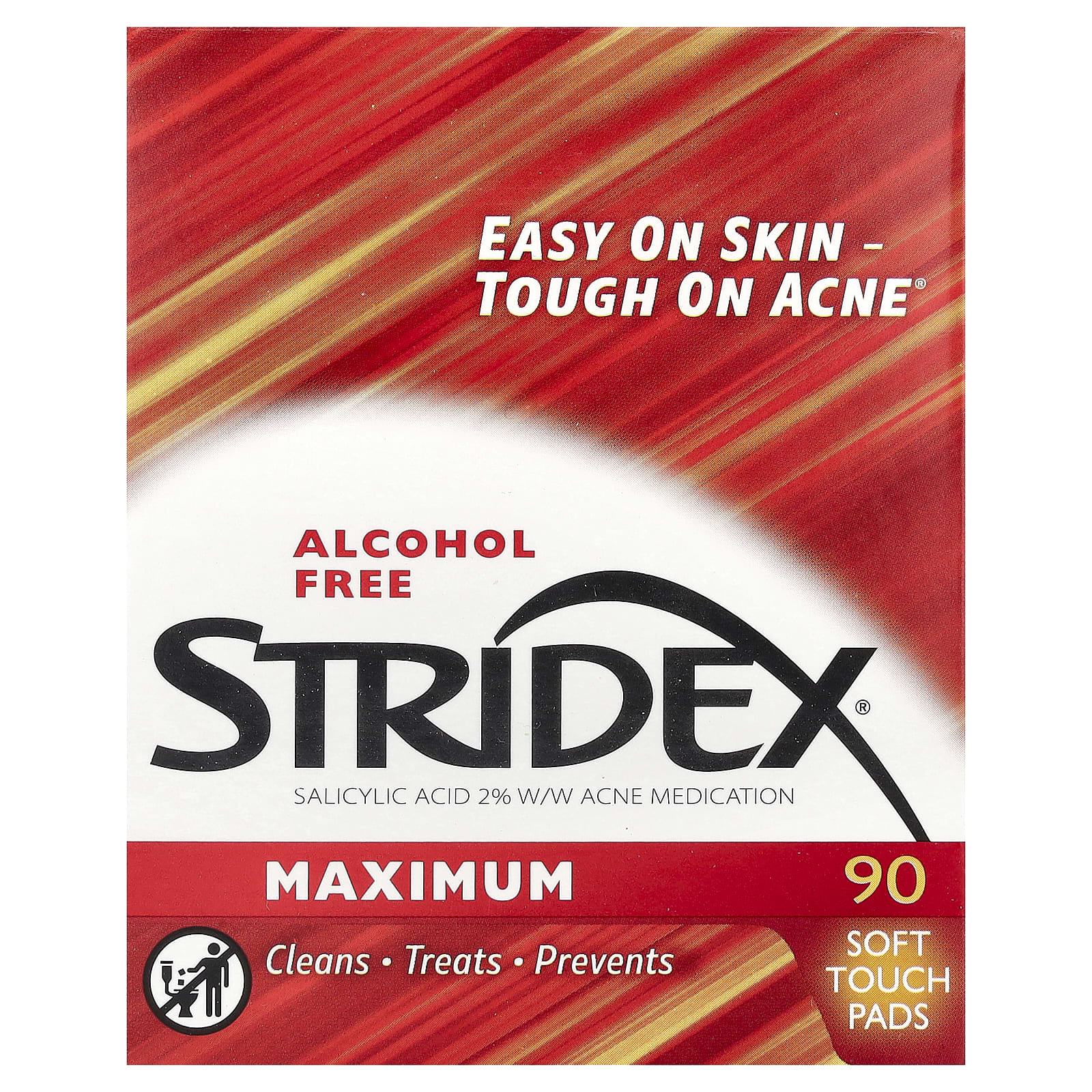 Stridex, Maximum, Alcohol Free, 90 Soft Touch Pads
