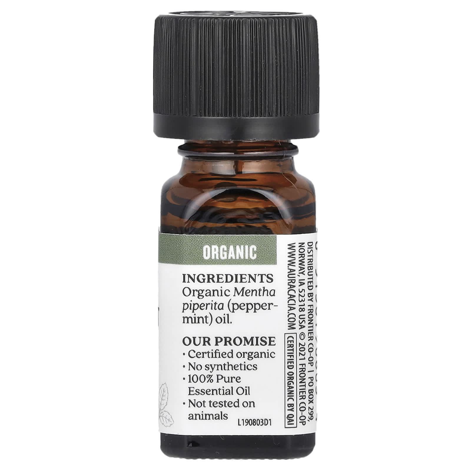 Aura Cacia, Organic Pure Essential Oil, Peppermint, 0.25 fl oz (7.4 ml)