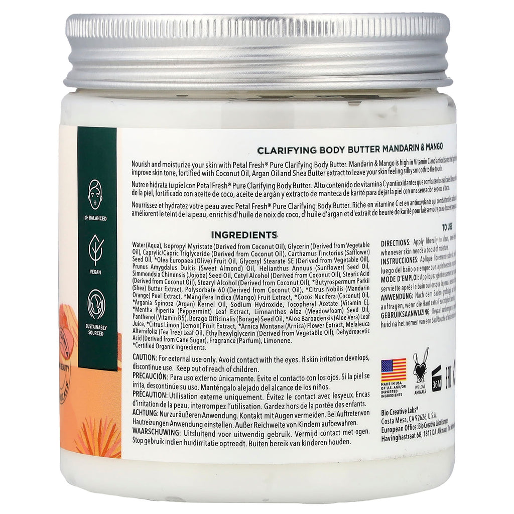 Petal Fresh, Clarifying Body Butter, Mandarin & Mango, 8 oz (237 ml)