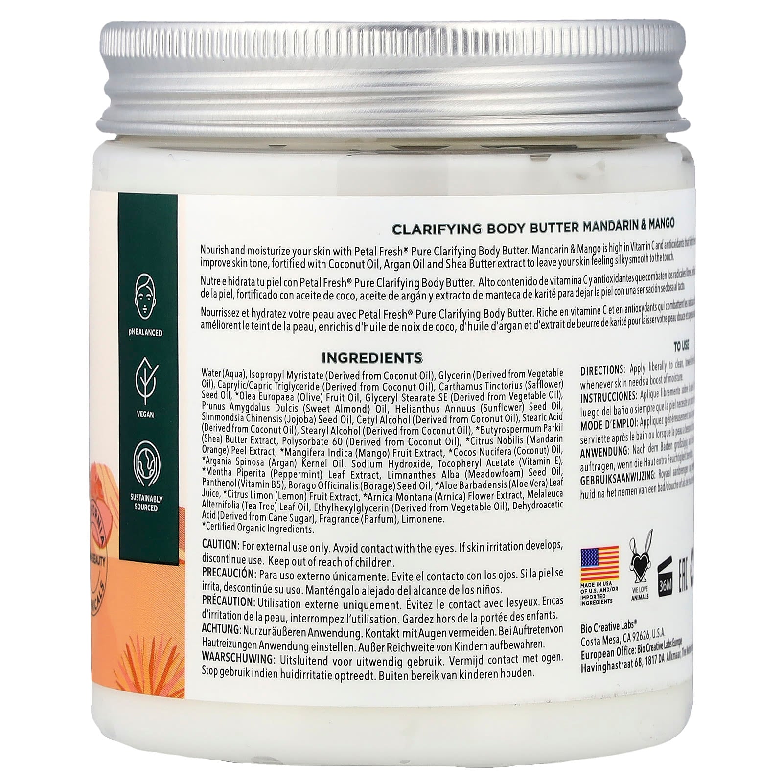 Petal Fresh, Clarifying Body Butter, Mandarin & Mango, 8 oz (237 ml)