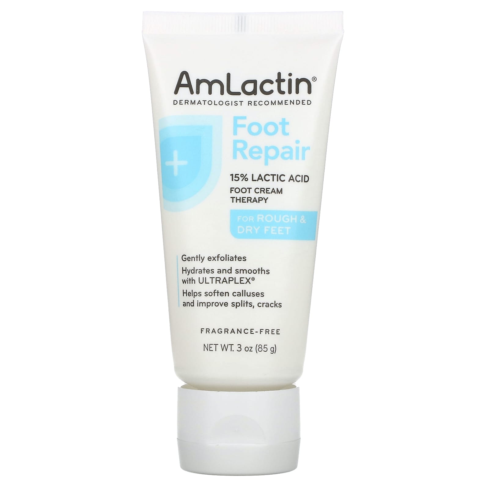 AmLactin, Foot Repair, For Rough & Dry Feet, Fragrance-Free, 3 oz (85 g)