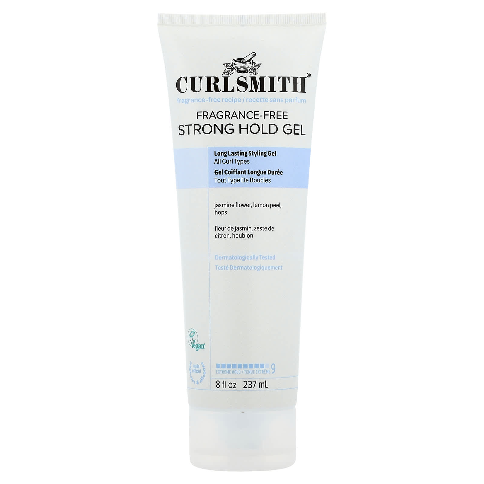 Curlsmith, Fragrance Free Strong Hold Gel, All Curl Types, 8 fl oz (237 ml)