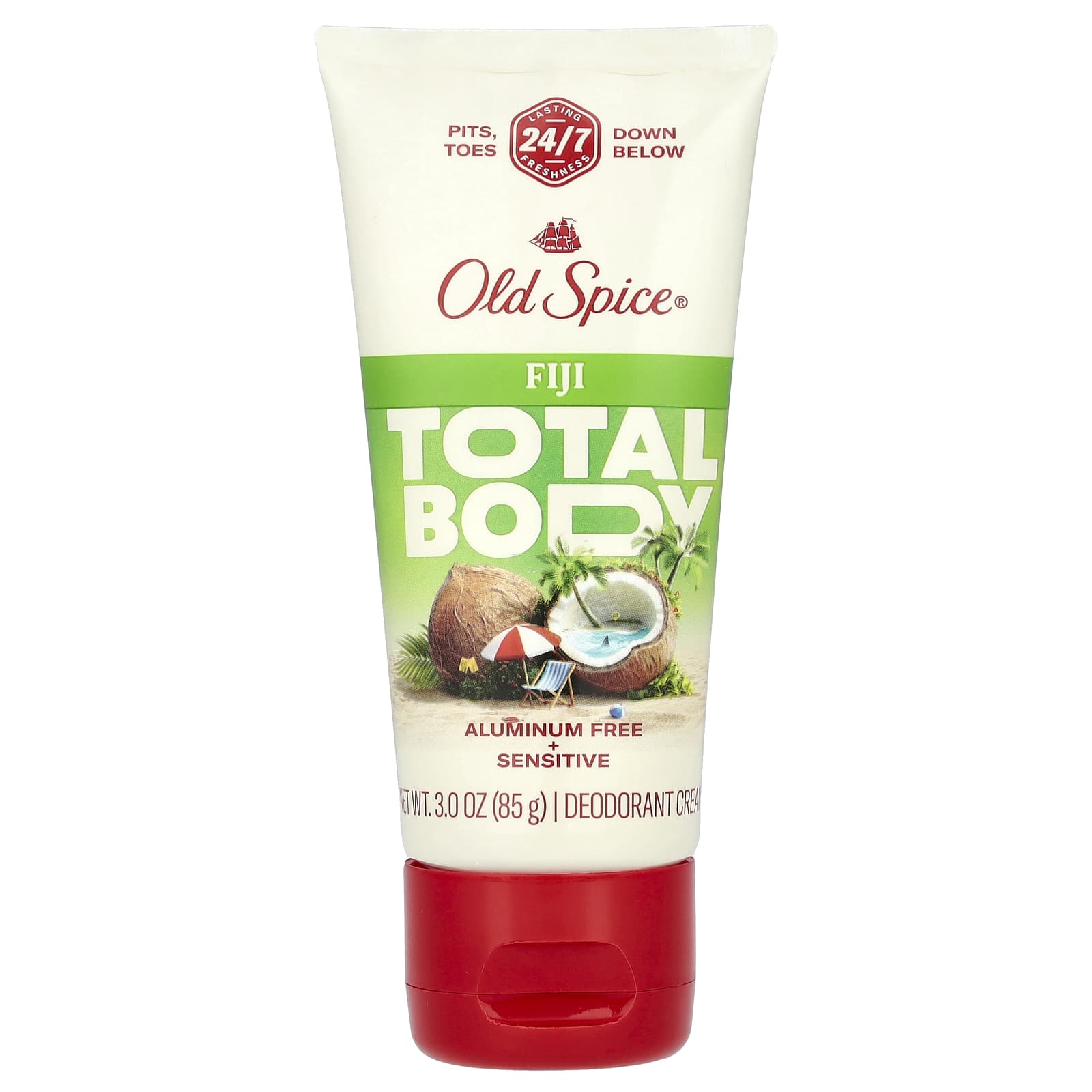 Old Spice, Total Body, Deodorant Cream, Aluminum Free, Fiji , 3 oz (85 g)