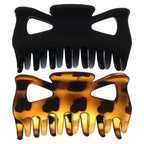 Kitsch, Large Claw Clips, Black & Tort, 2pc Set