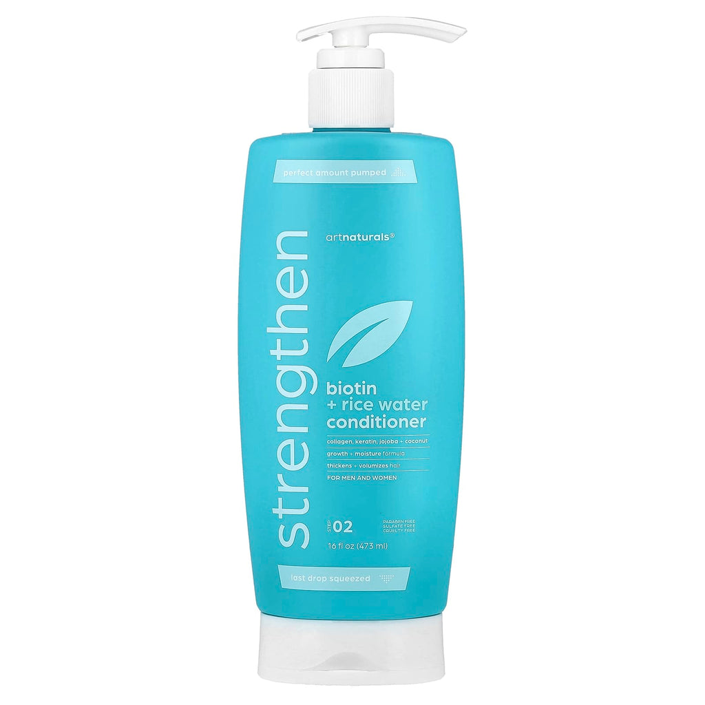 artnaturals, Biotin + Rice Water Strengthen Conditioner, For Men and Women, Step 02, 16 fl oz (473 ml)