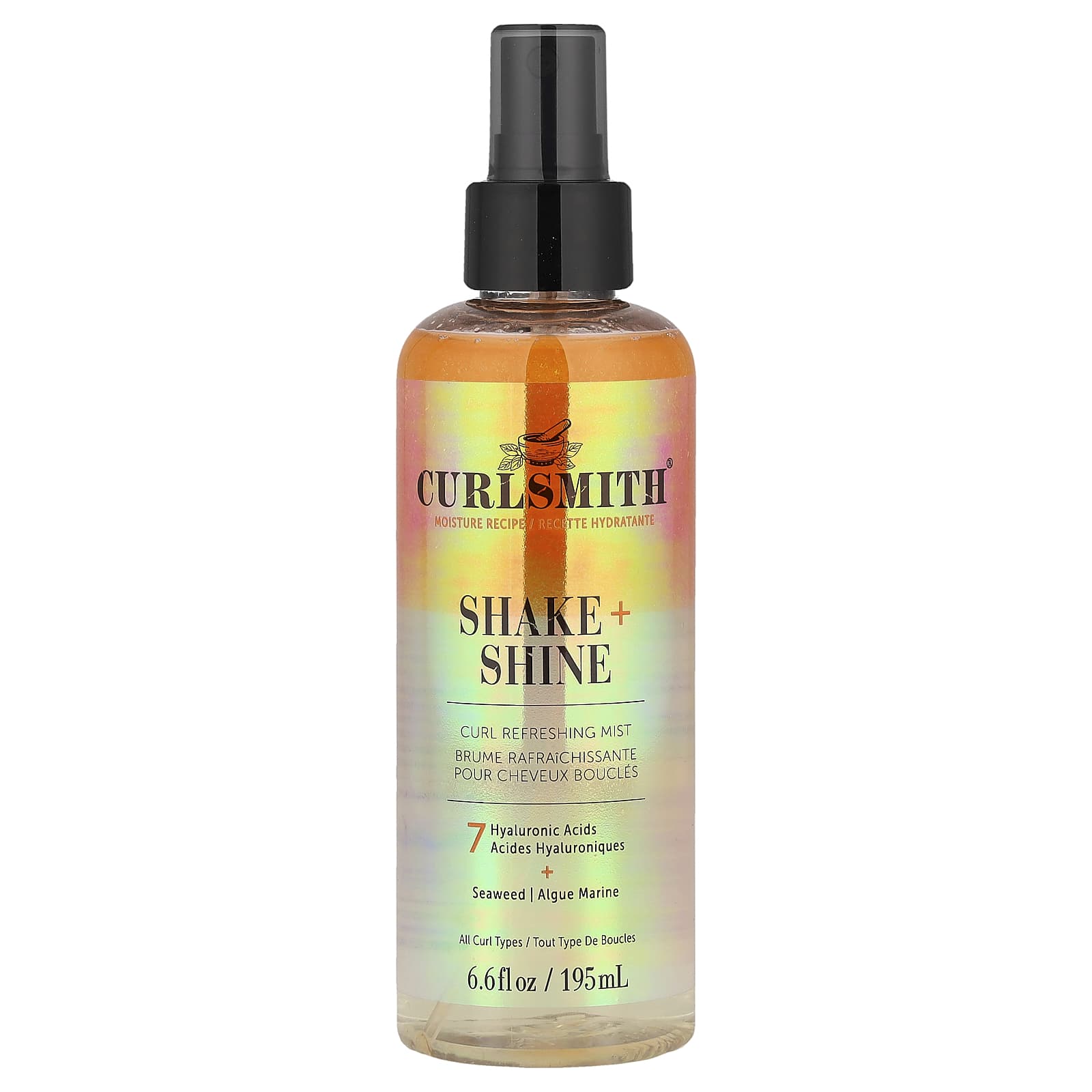 Curlsmith, Shake + Shine, Curl Refreshing Mist, All Curl Types, 6.6 fl oz (195 ml)