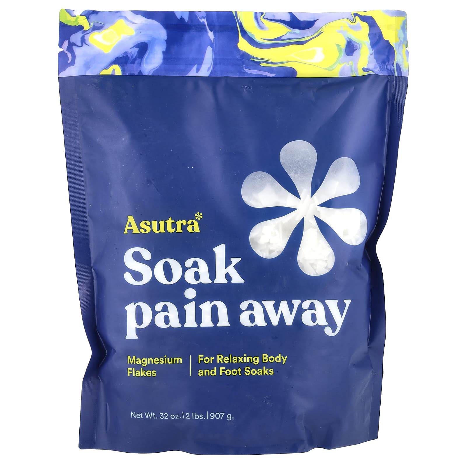 Asutra, Soak Pain Away, Magnesium Flakes, 32 oz (907 g)