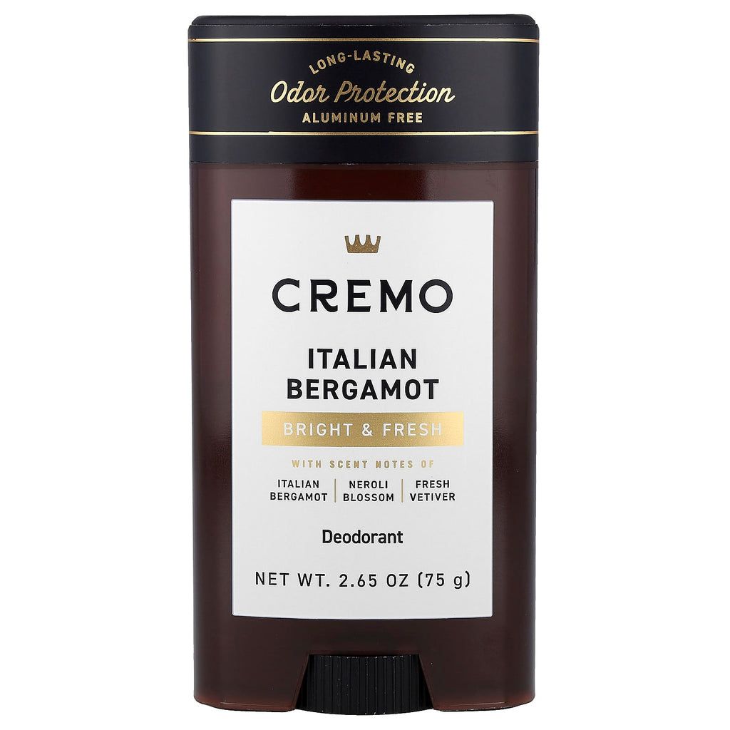 Cremo, Deodorant, Italian Bergamot, 2.65 oz (75 g)