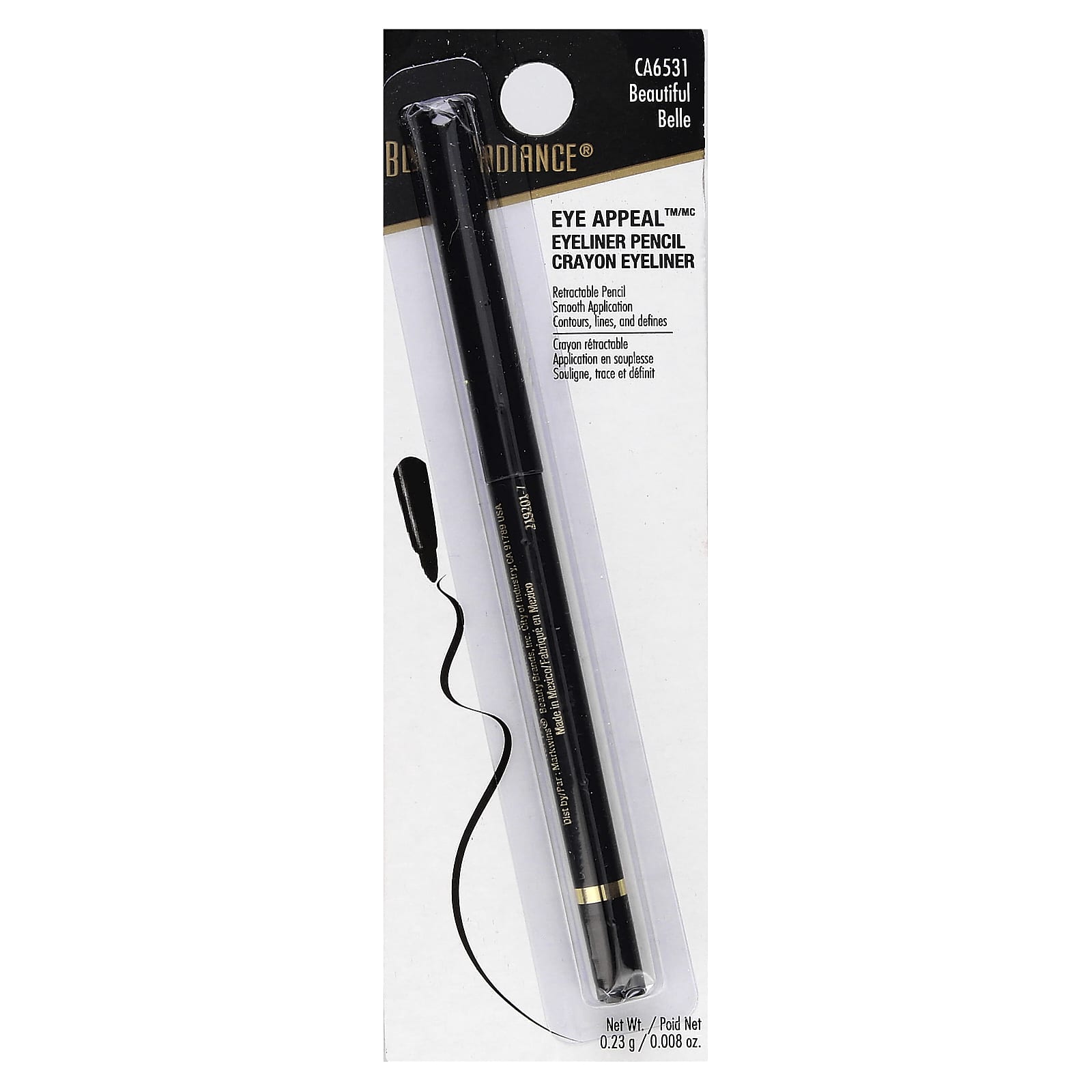Black Radiance, Eye Appeal Eyeliner Pencil, Beautiful Belle, 0.008 oz (0.23 g)