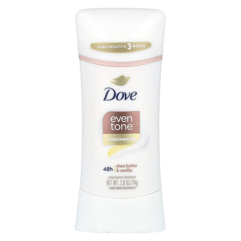 Dove, Even Tone + Niacinamide, Antiperspirant Deodorant, Shea Butter & Vanilla, 2.6 oz (74 g)