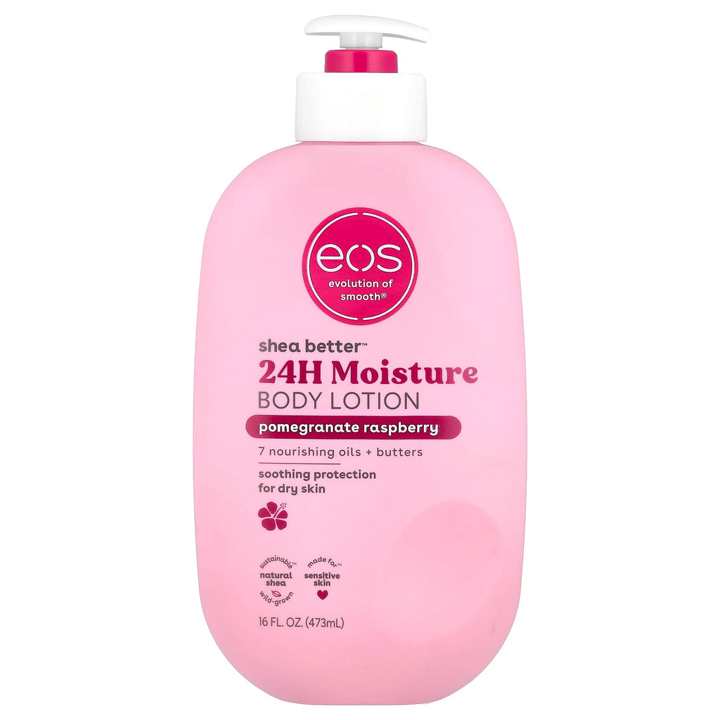EOS, Shea Better™, 24H Moisture Body Lotion, Pomegranate Raspberry, 16 fl oz (473 ml)