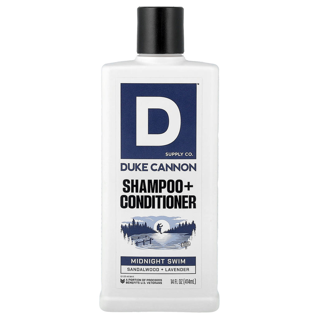 Duke Cannon Supply Co., Shampoo + Conditioner, Midnight Swim, 14 fl oz (414 ml)