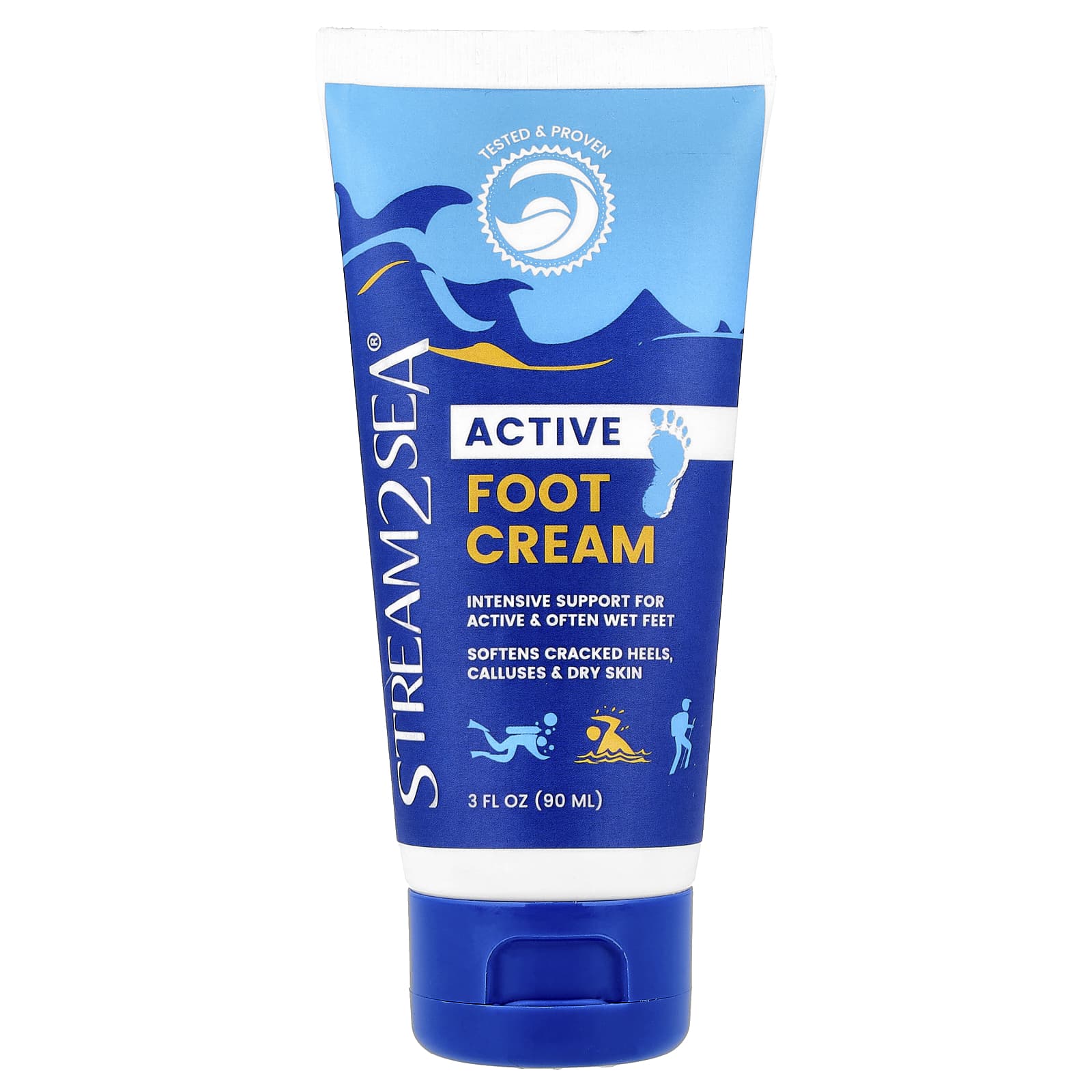 Stream2Sea, Active, Foot Cream, 3 fl oz (90 ml)