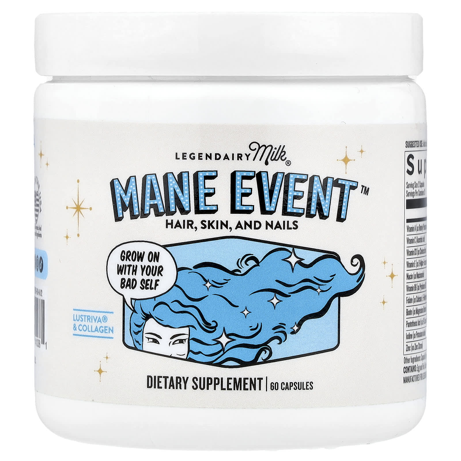 Legendairy Milk, Mane Event™, Hair, Skin, And Nails, 60 Capsules