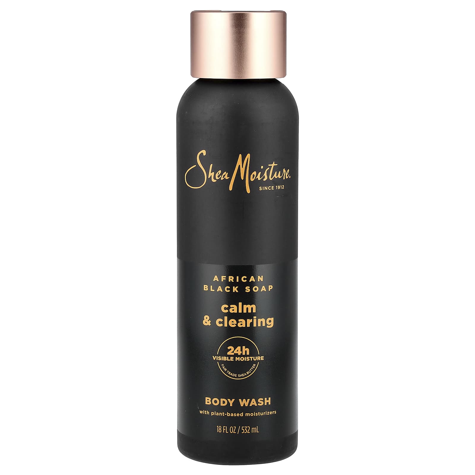 SheaMoisture, Calm & Clearing Body Wash, African Black Soap, 18 fl oz (532 ml)
