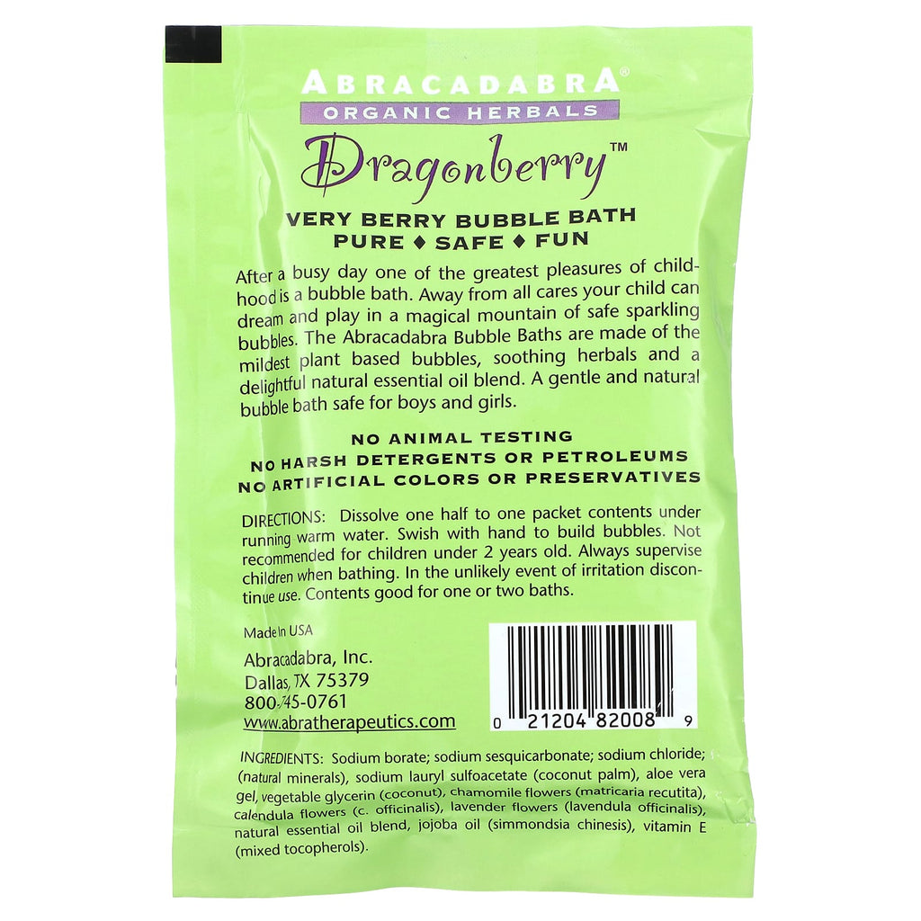 Abra Therapeutics, Dragonberry, Very Berry Bubble Bath, 2.5 oz (71 g)