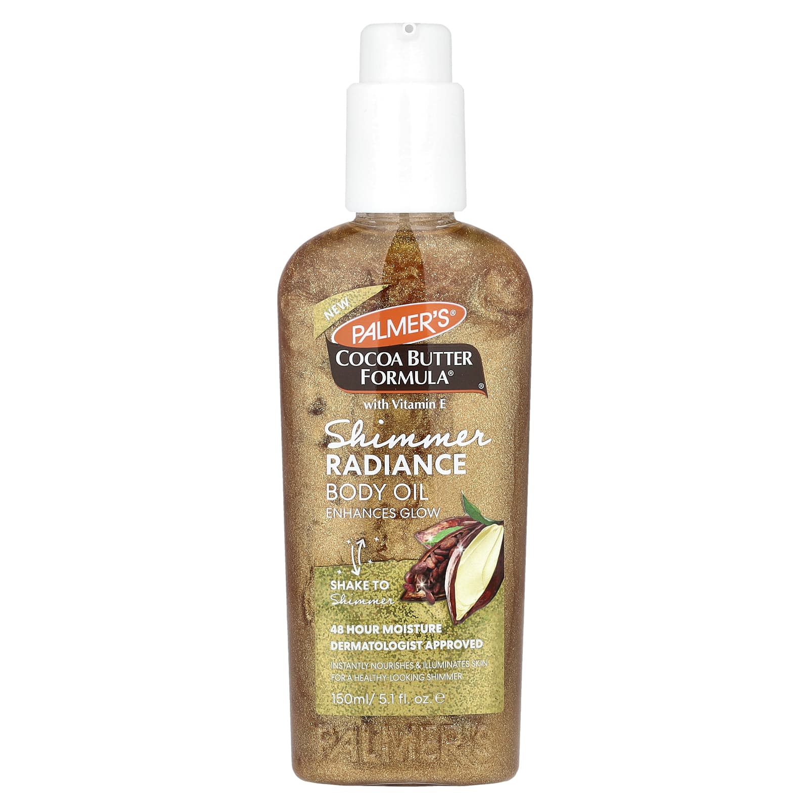 Palmer's, Cocoa Butter Formula® with Vitamin E, Shimmer Radiance Body Oil, 5.1 fl oz (150 ml)