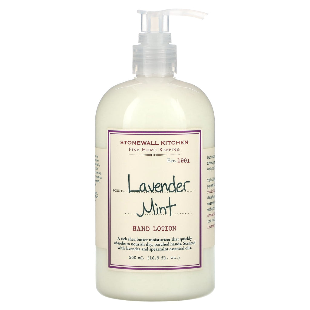 Stonewall Kitchen, Hand Lotion, Lavender Mint, 16.9 fl oz (500 ml)