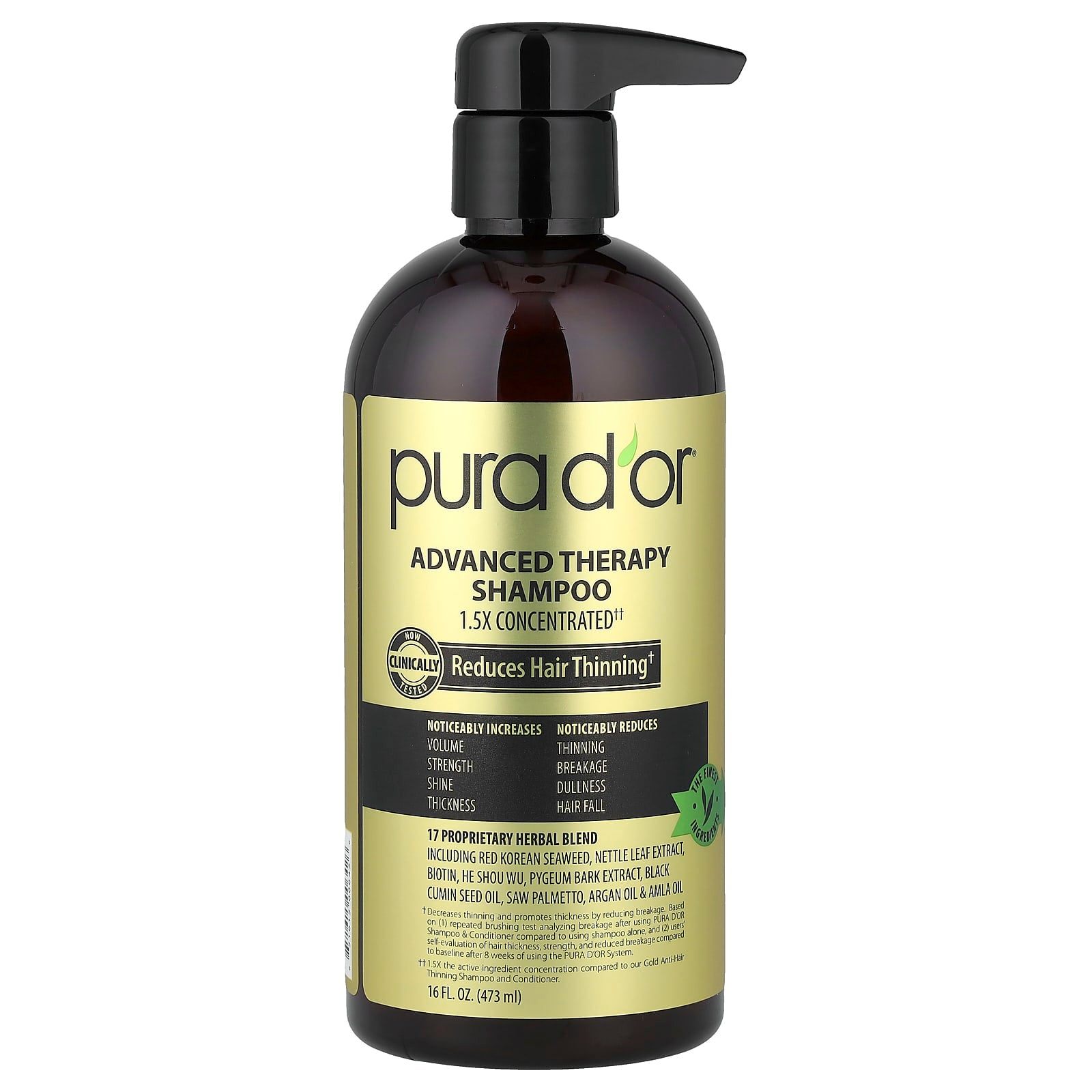 Pura D'or, Advanced Therapy Shampoo, 16 fl oz (473 ml)