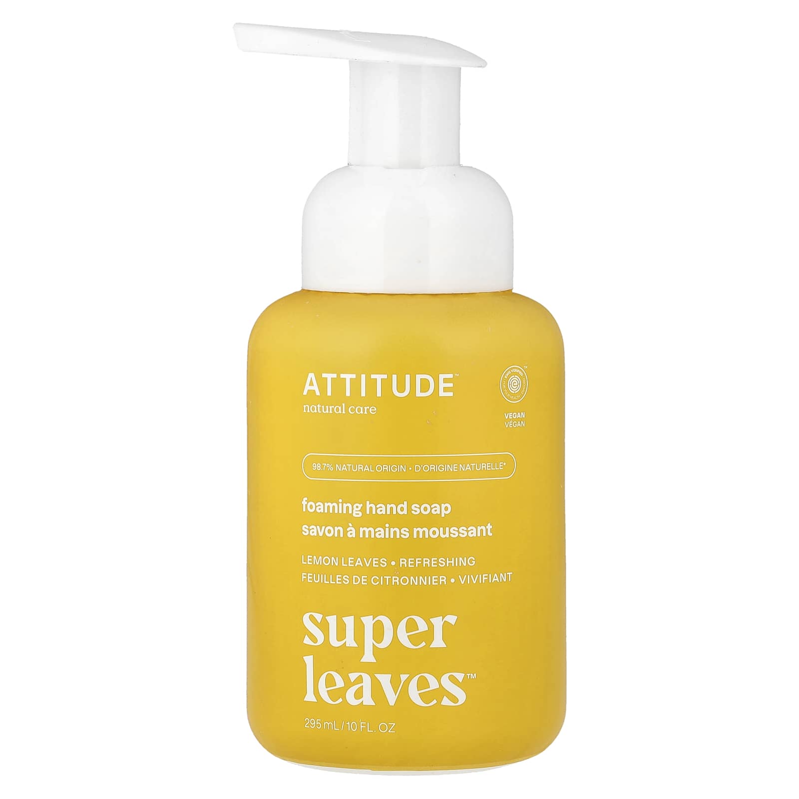 ATTITUDE, Super Leaves™, Foaming Hand Soap, Lemon Leaves, 10 fl oz (295 ml)