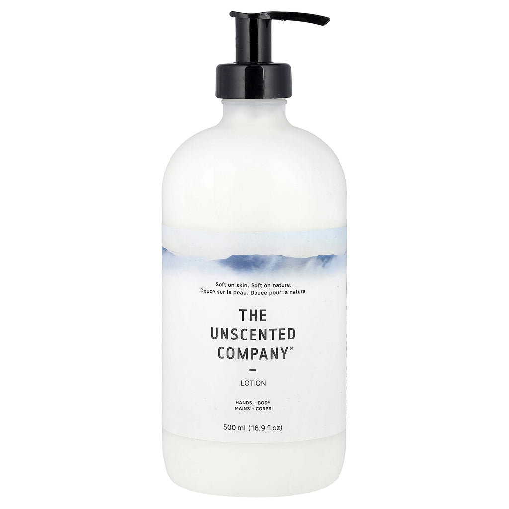The Unscented Company, Lotion, Hands + Body, Fragrance Free, 16.9 fl oz (500 ml)